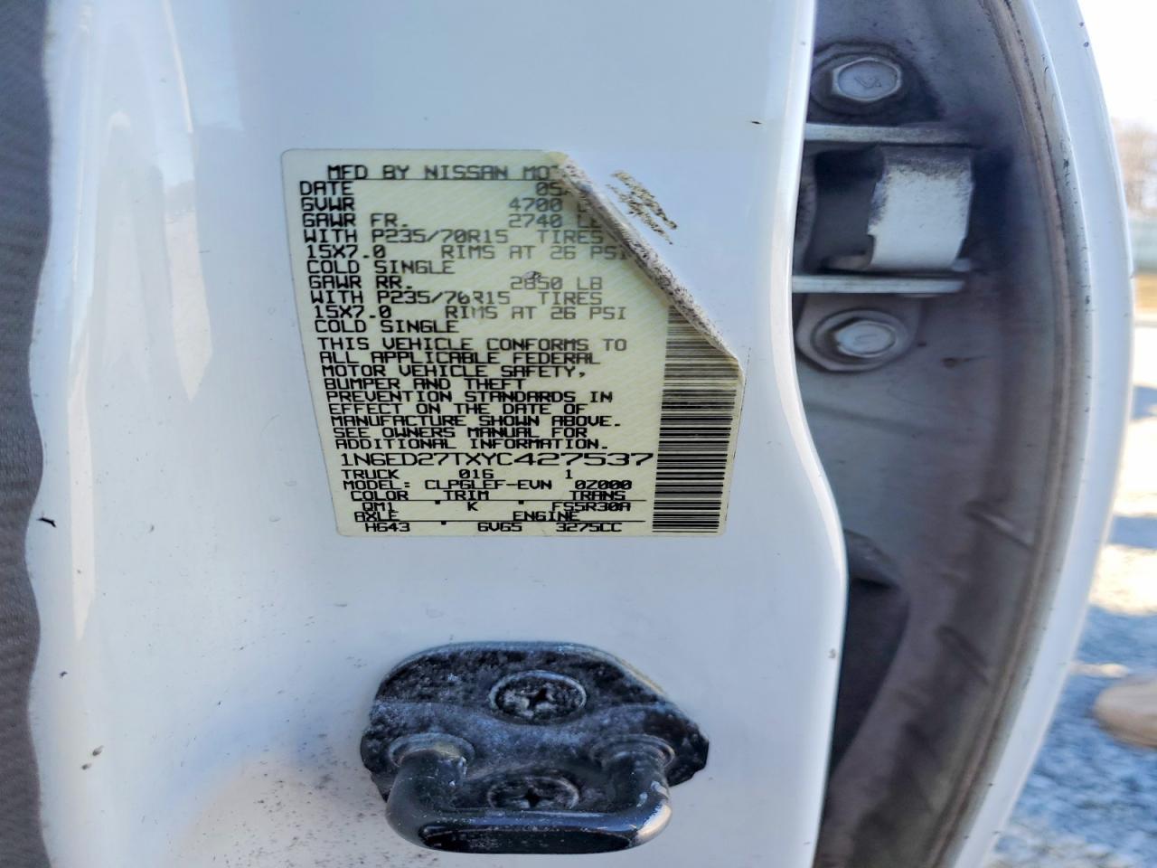 2000 NISSAN Frontier