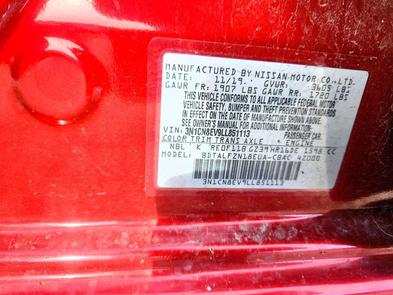 2020 NISSAN VERSA