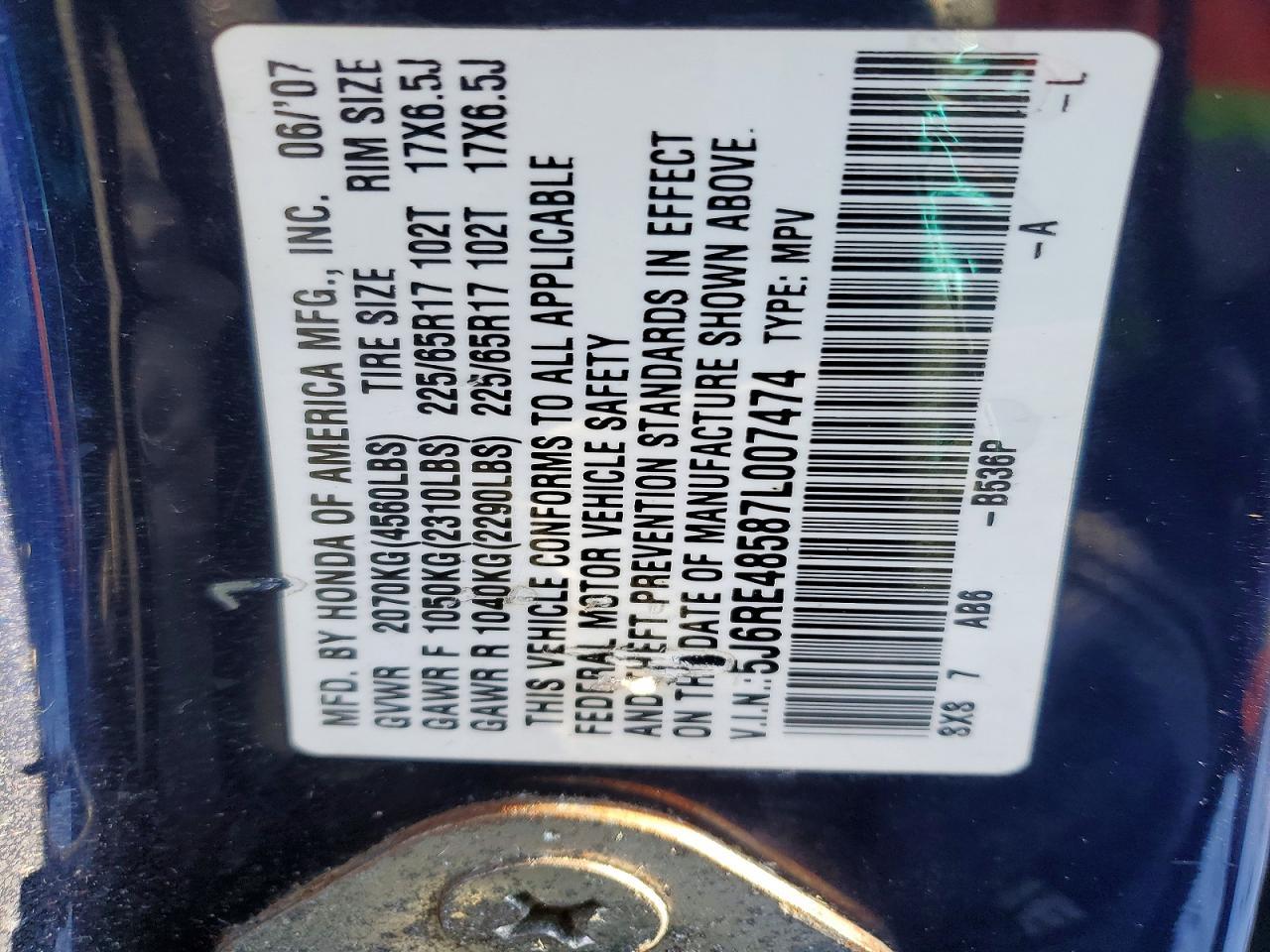 2007 HONDA CR-V