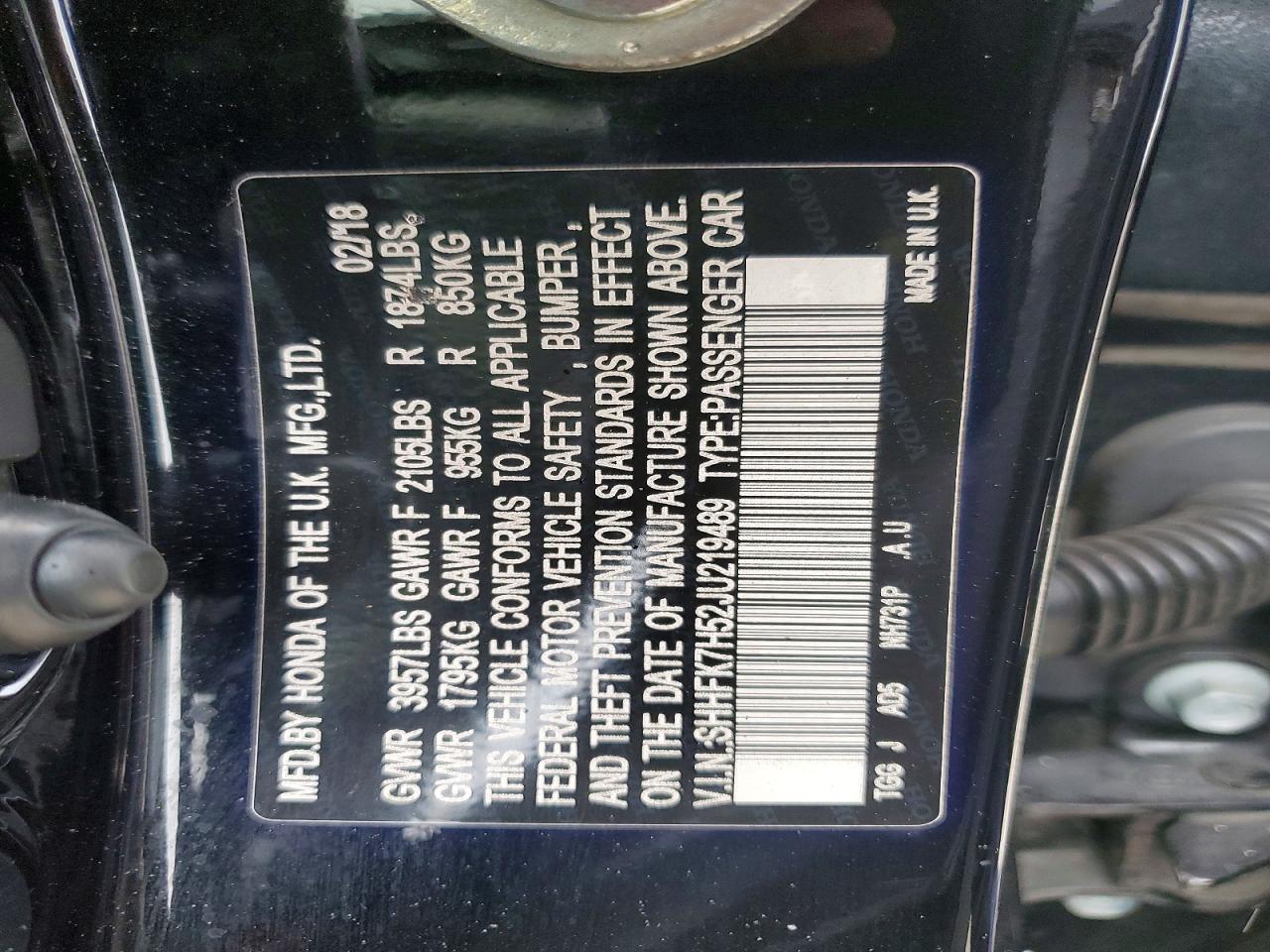 2018 HONDA CIVIC