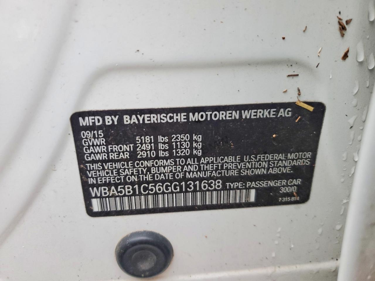 2016 BMW 5 series
