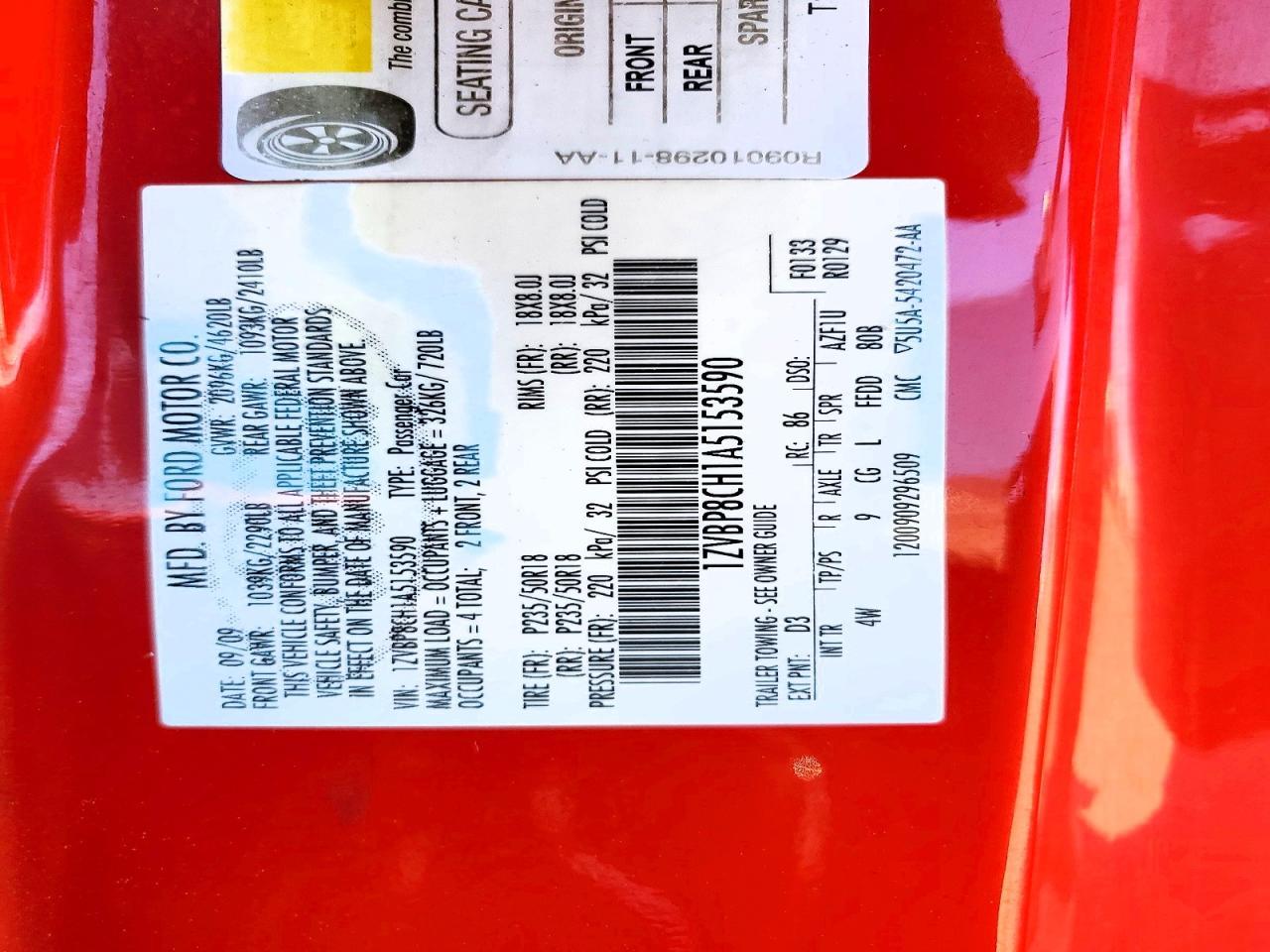 2010 FORD MUSTANG