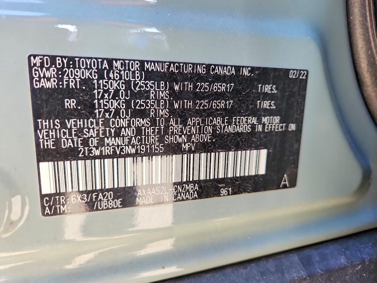 2022 TOYOTA RAV4
