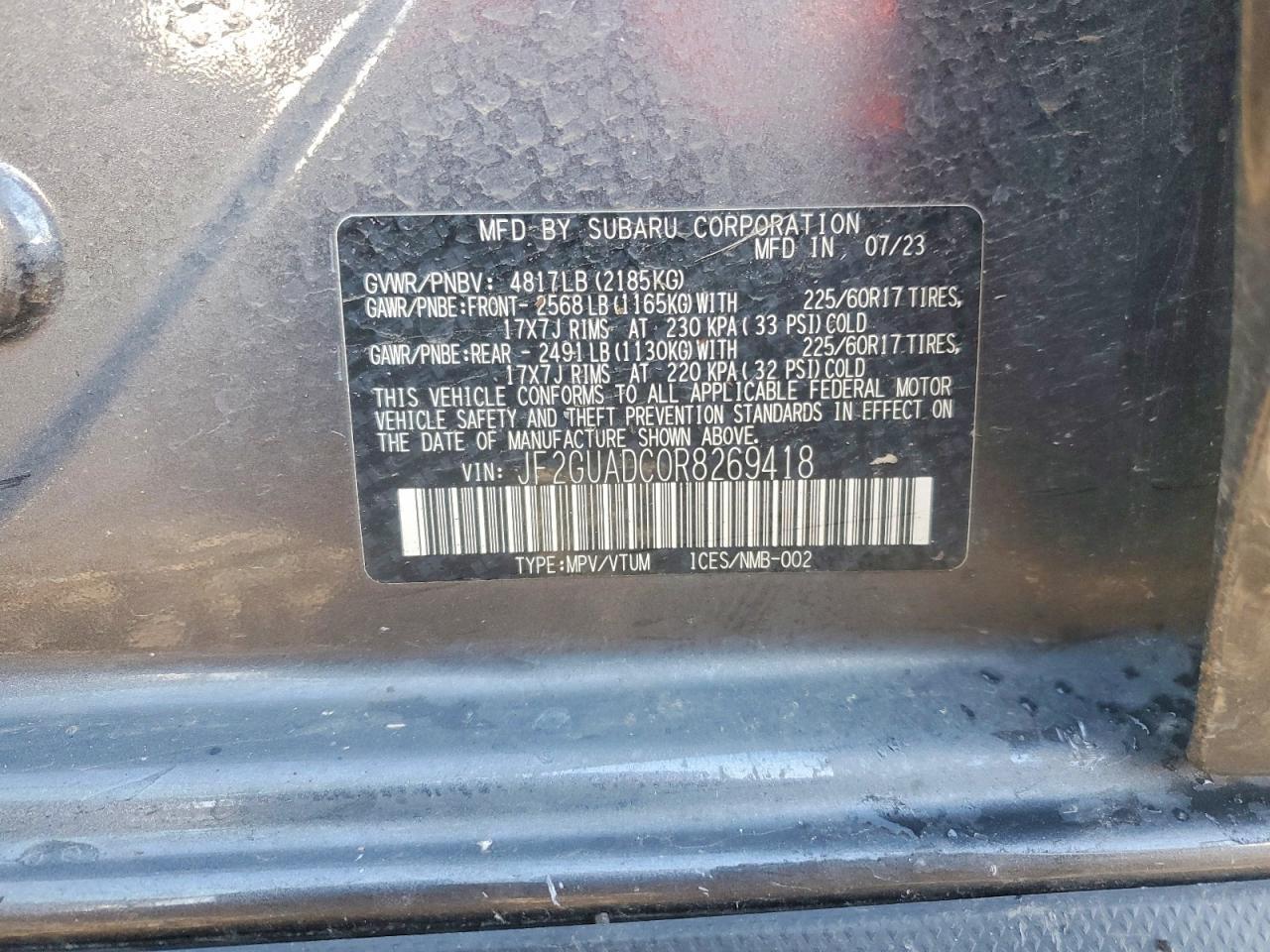 2024 SUBARU Crosstrek