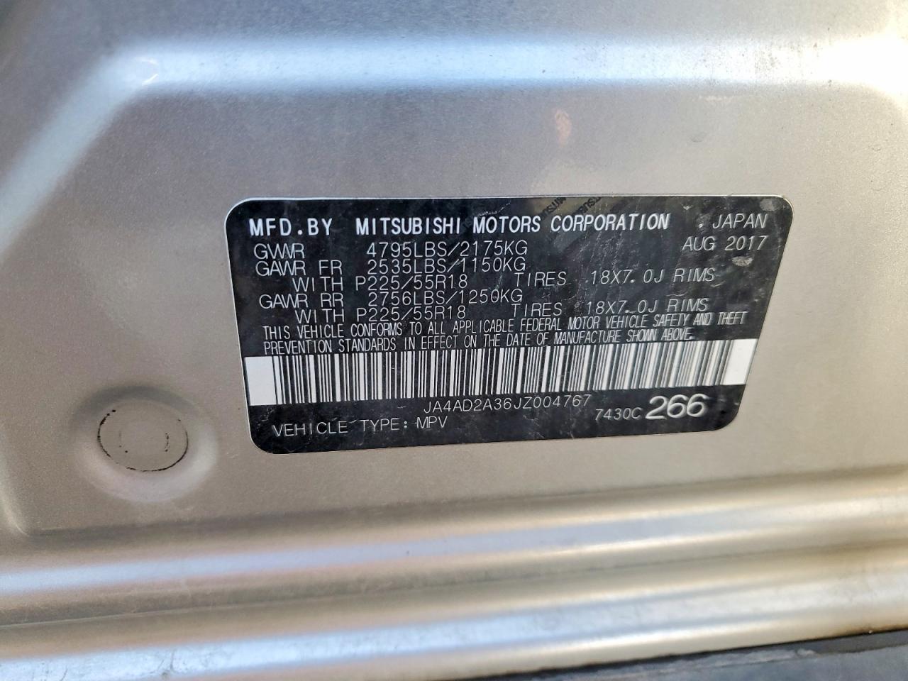 2018 MITSUBISHI outlander