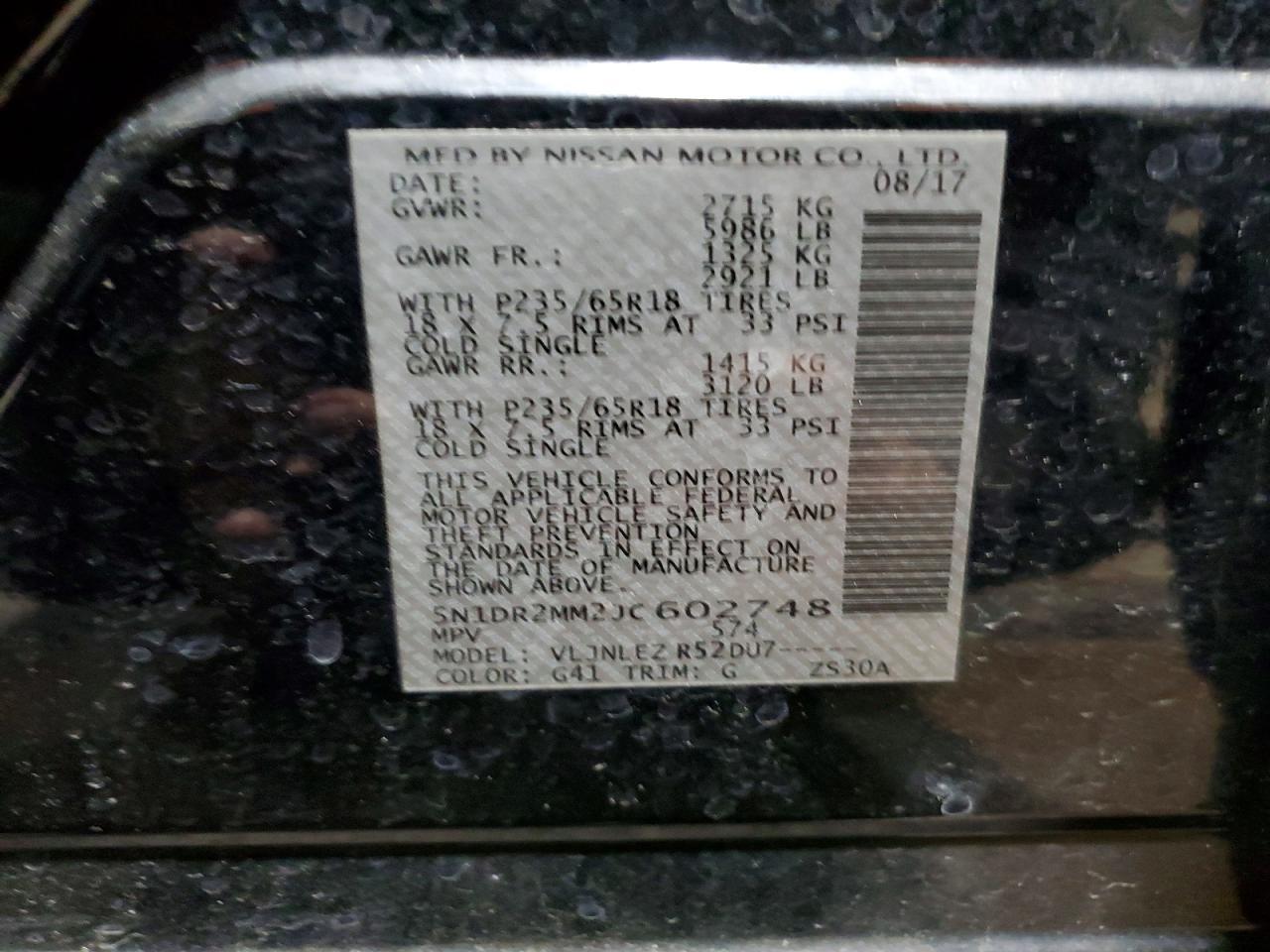 2018 NISSAN PATHFINDER