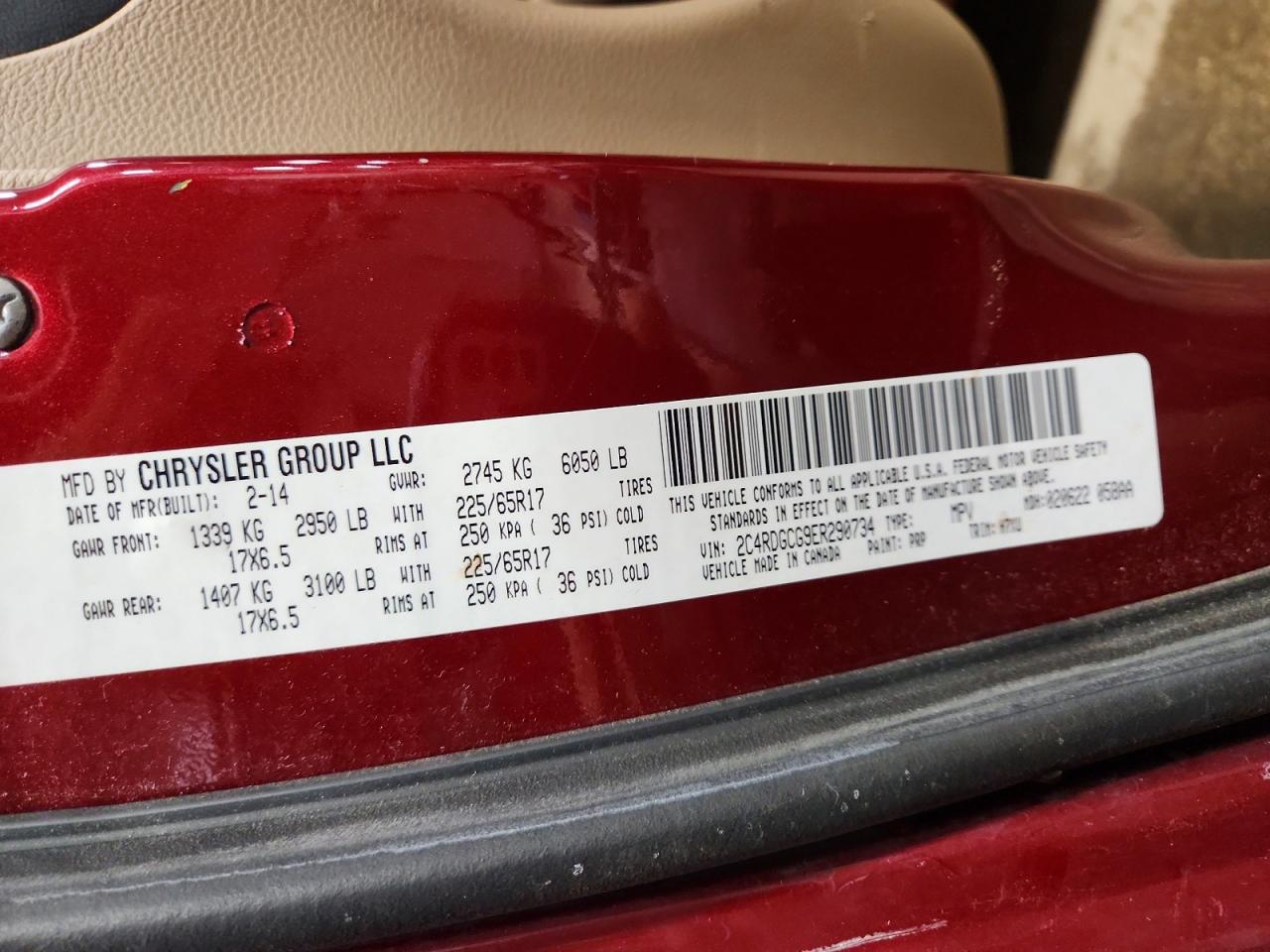 2014 DODGE GRAND CARAVAN