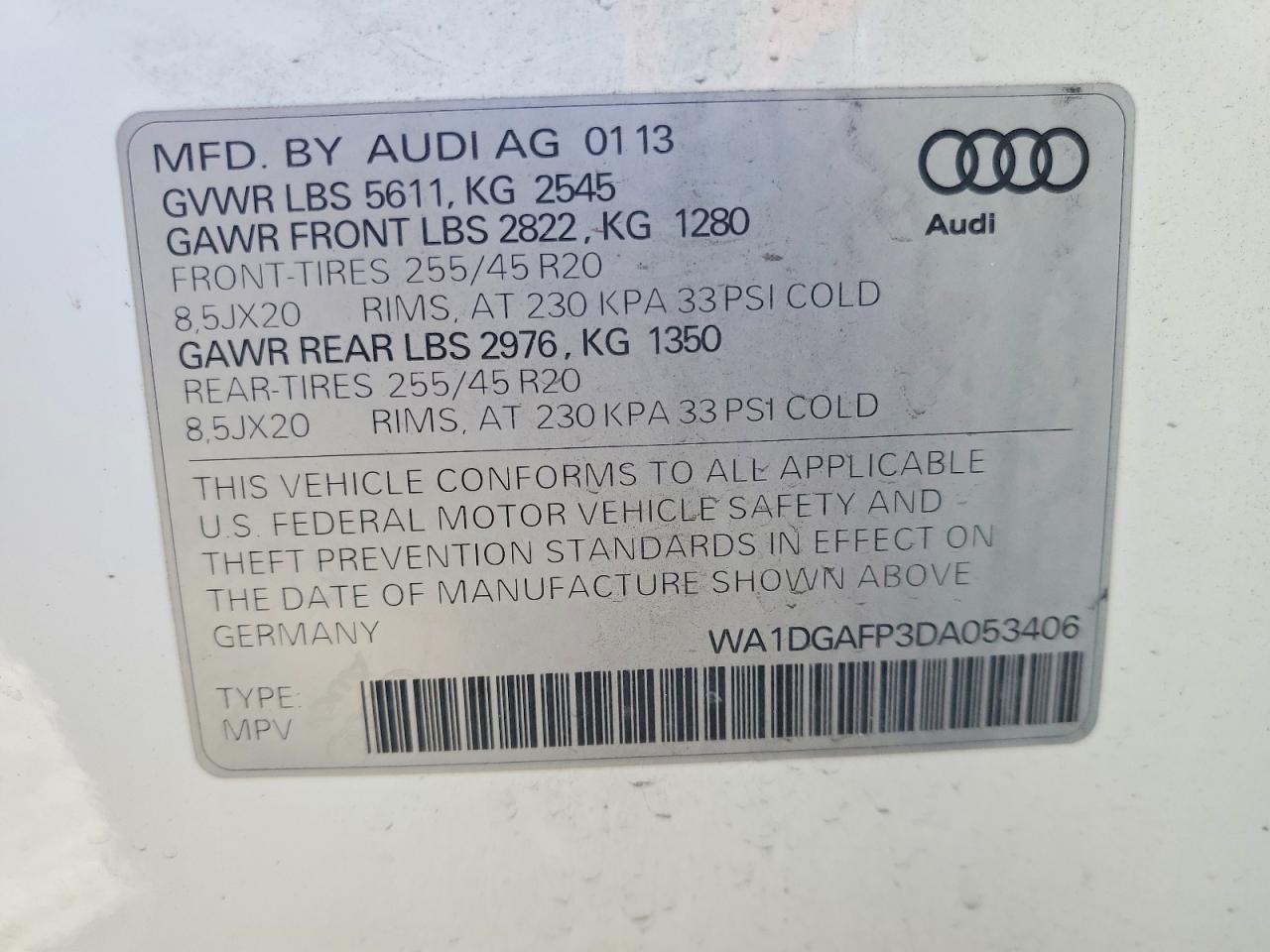 2013 AUDI Q5