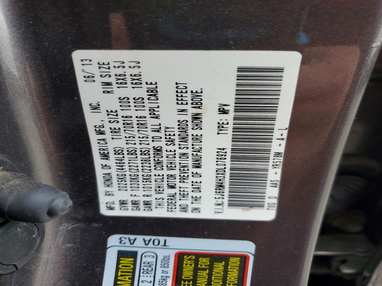 2013 HONDA CR-V