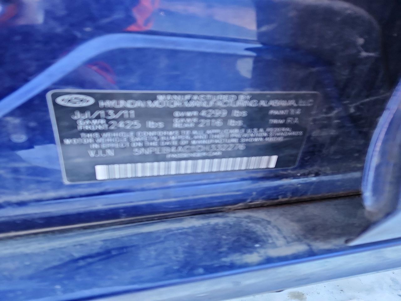 2012 HYUNDAI SONATA