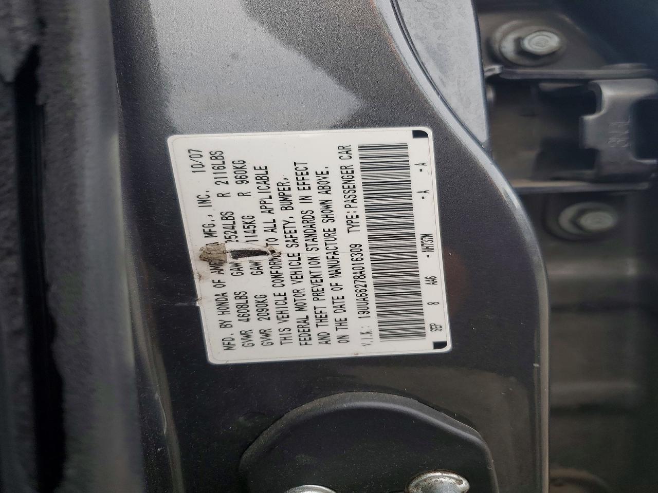 2008 ACURA TL