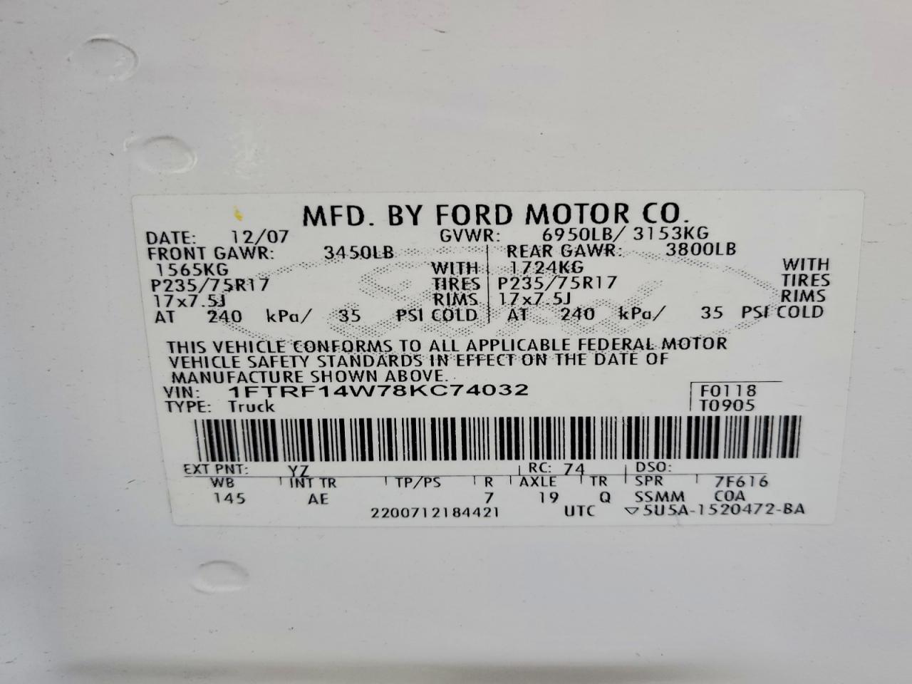 2008 FORD F-150 Lightning