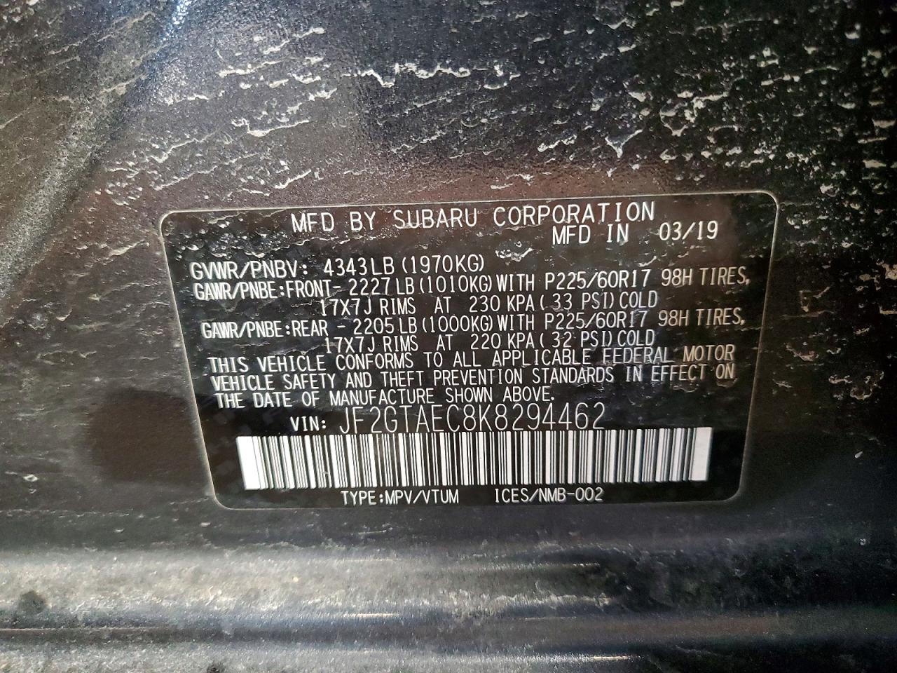 2019 SUBARU Crosstrek