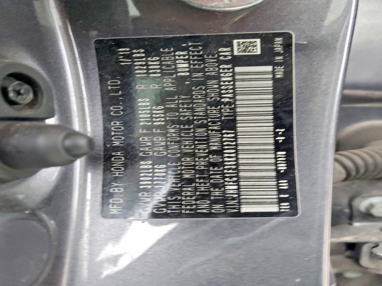 2019 HONDA CIVIC