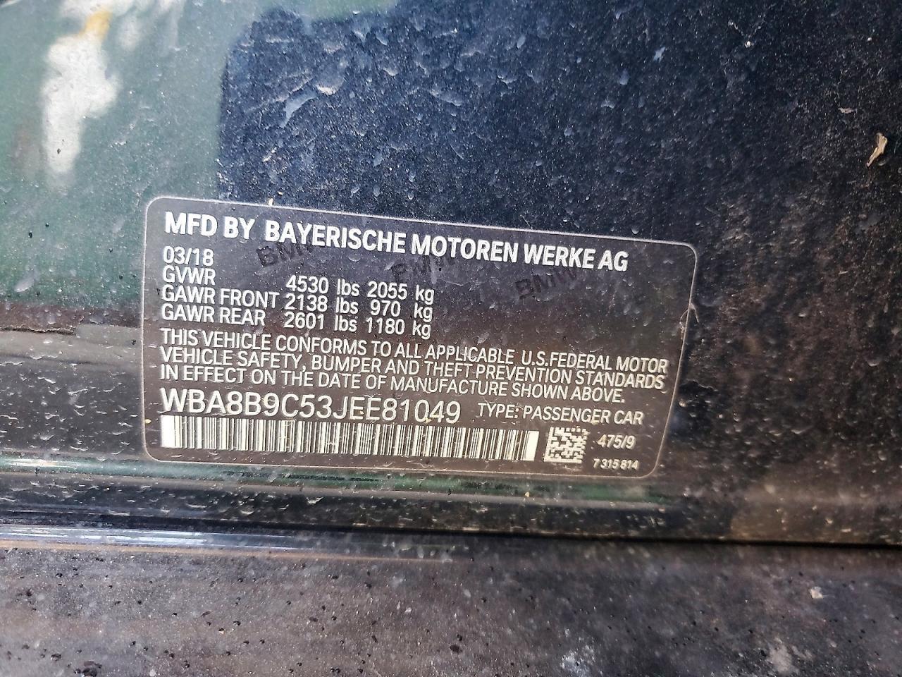 2018 BMW 3 SERIES