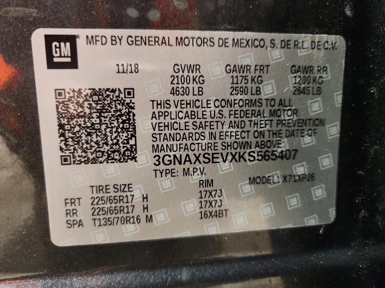 2019 CHEVROLET EQUINOX