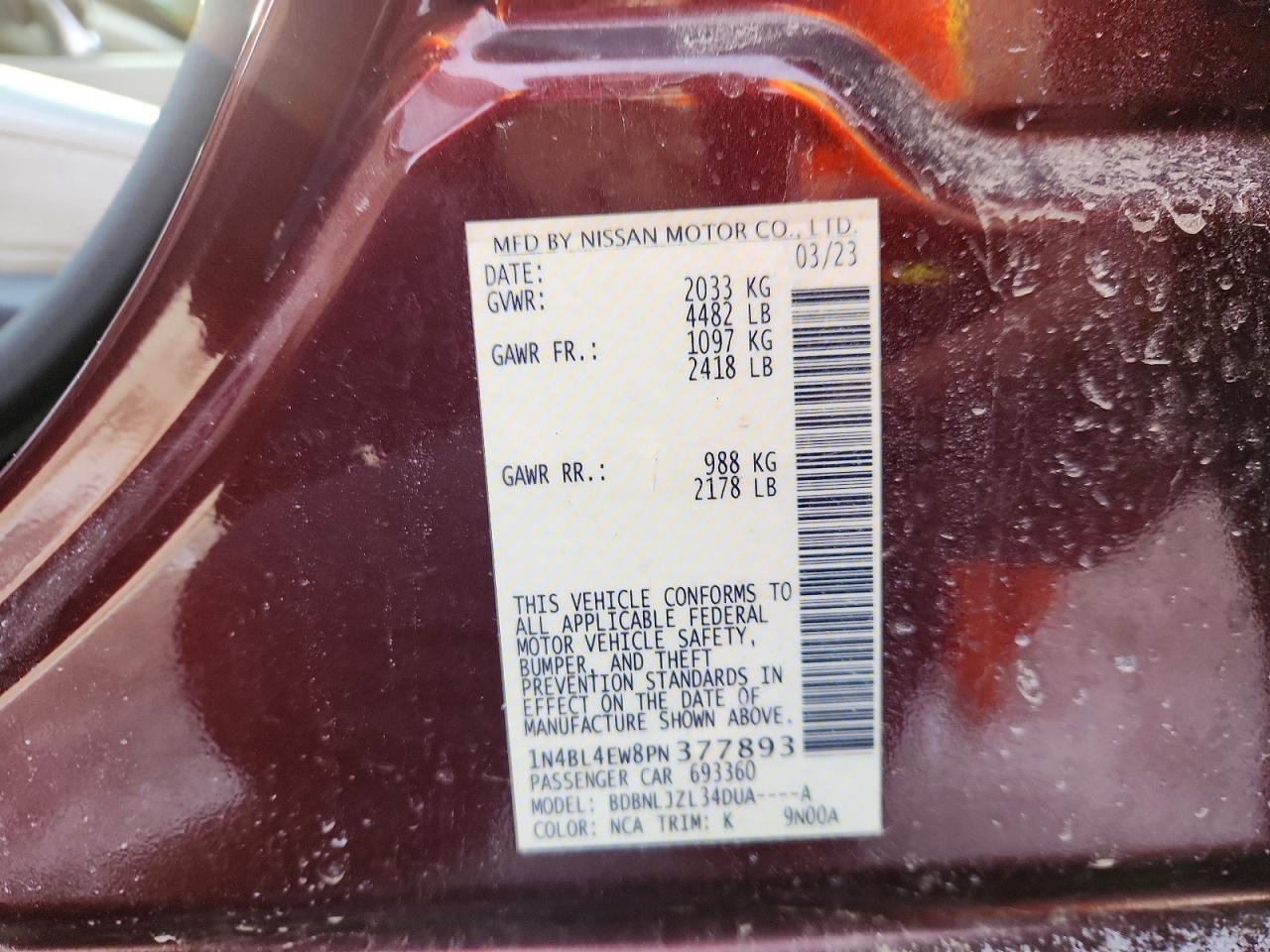 2023 NISSAN ALTIMA