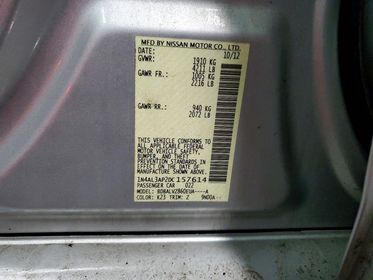 2013 NISSAN ALTIMA