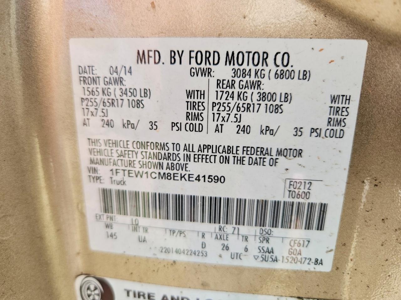 2014 FORD F-150