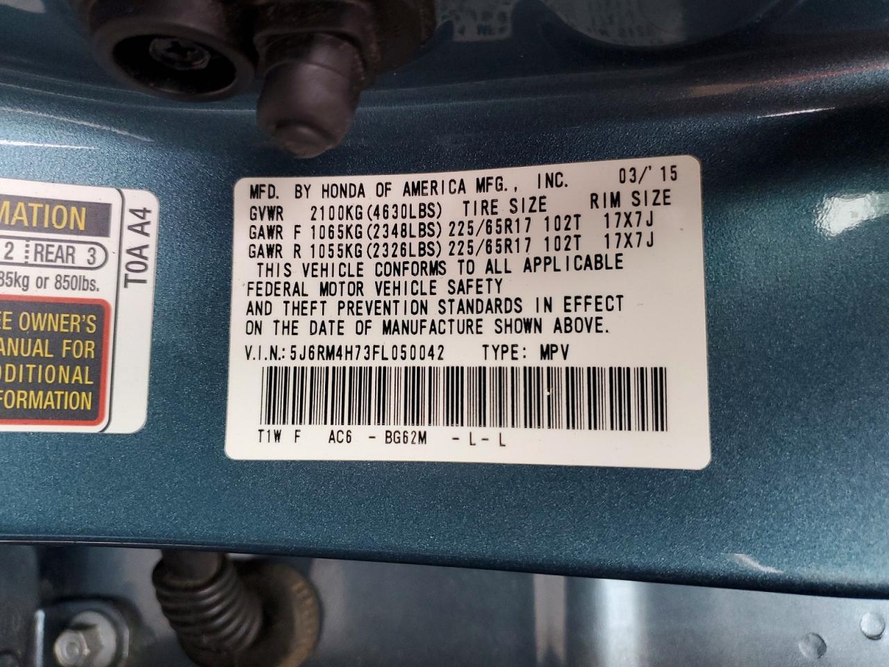 2015 HONDA CR-V