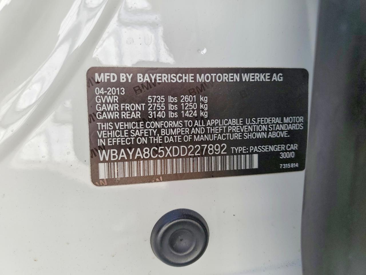 2013 BMW 7 series