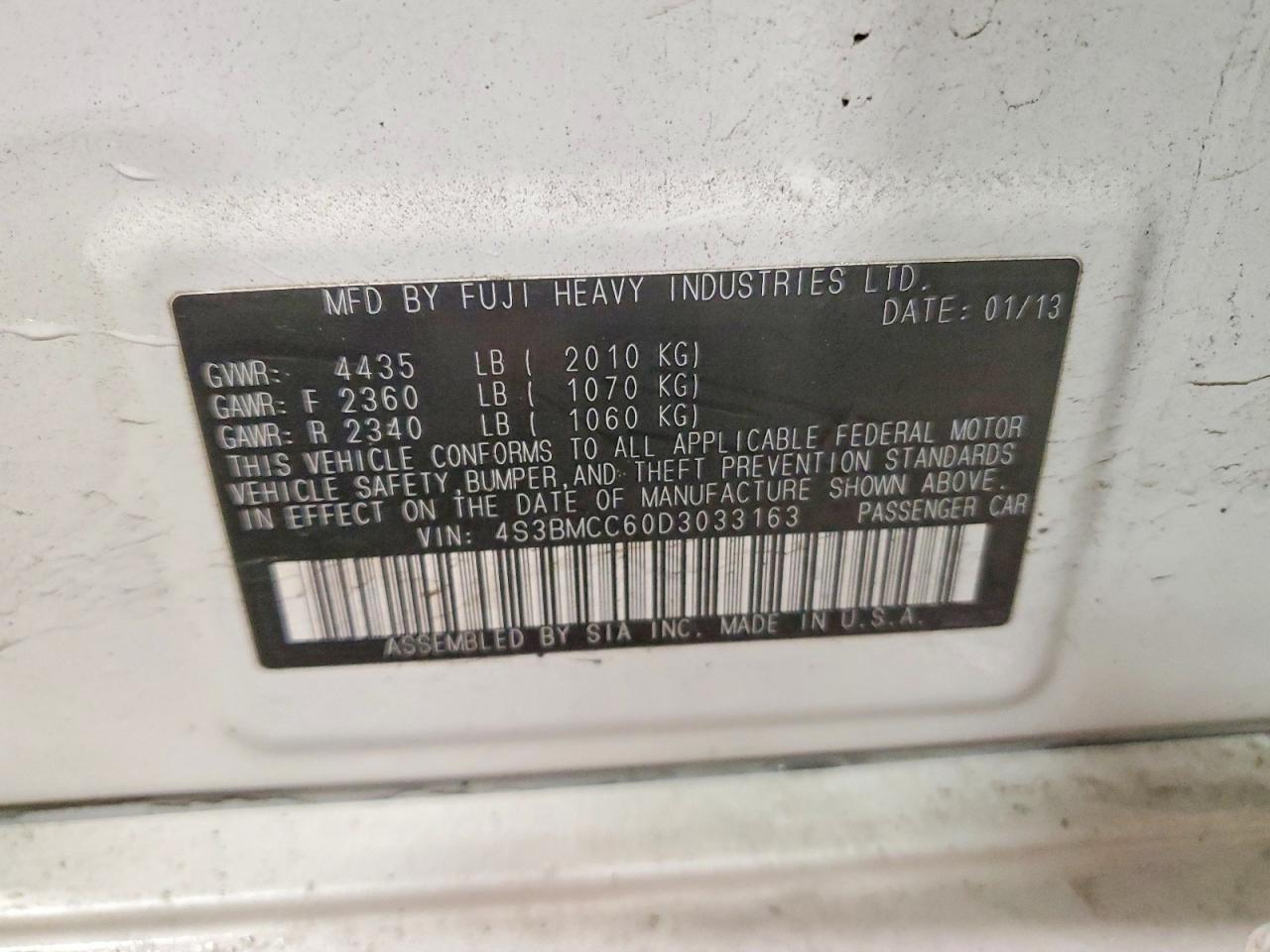 2013 SUBARU Legacy