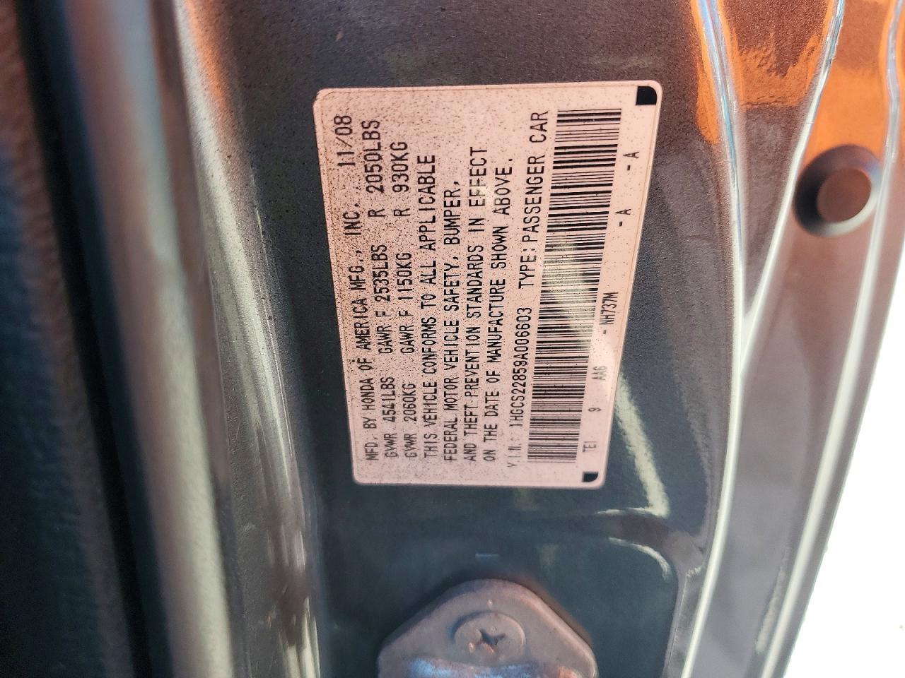 2009 HONDA ACCORD