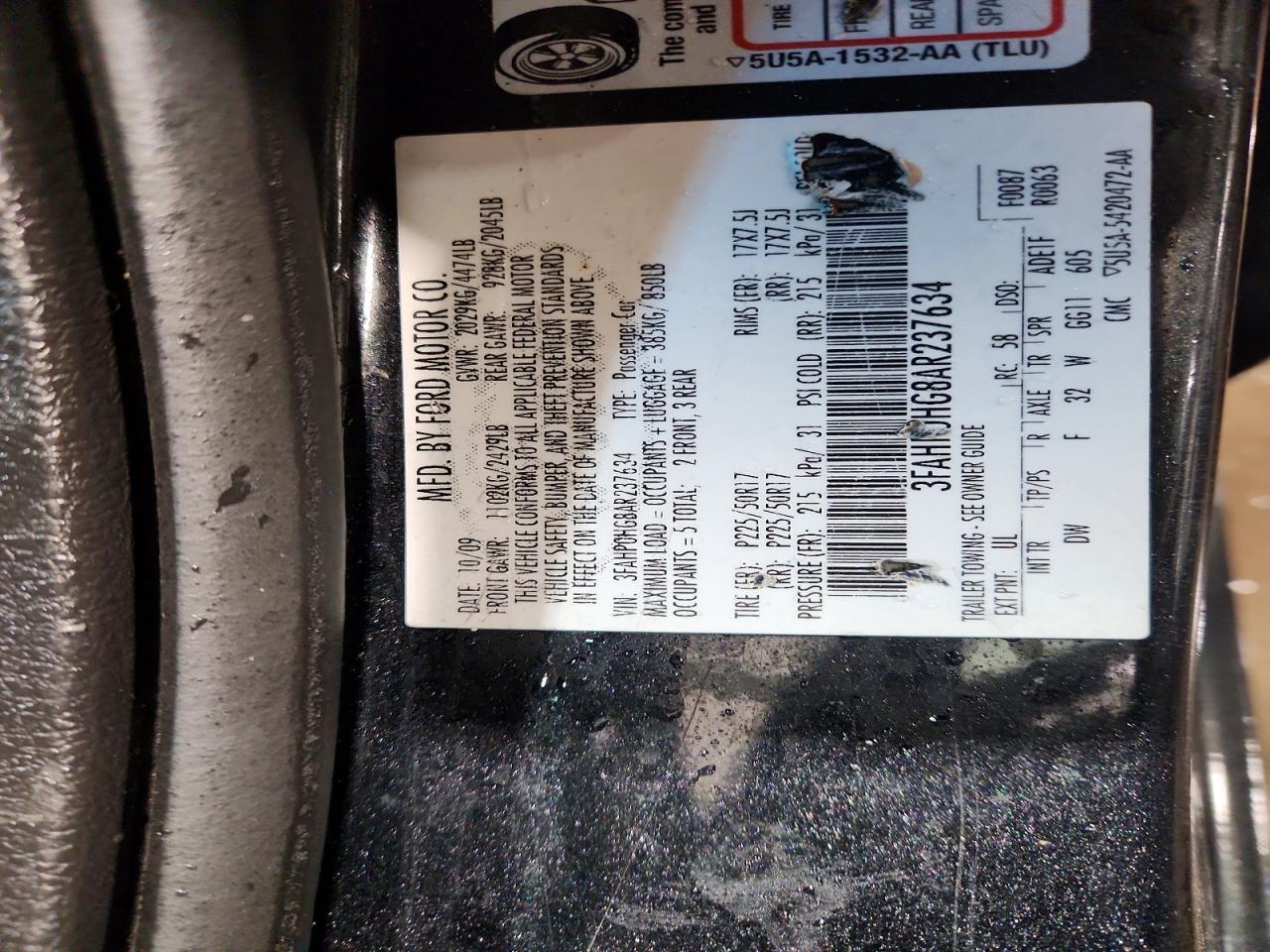 2010 FORD FUSION