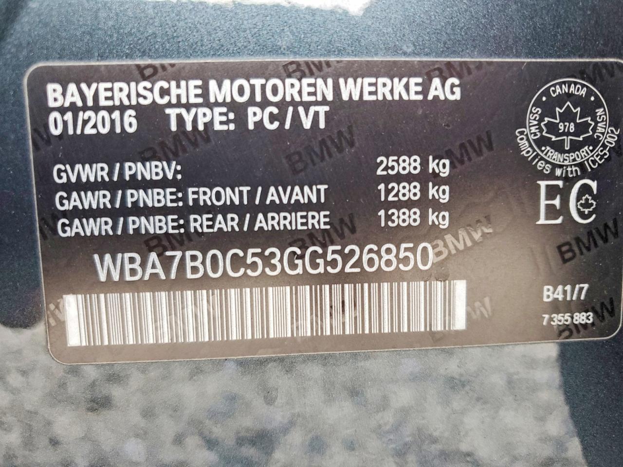 2016 BMW 7 series