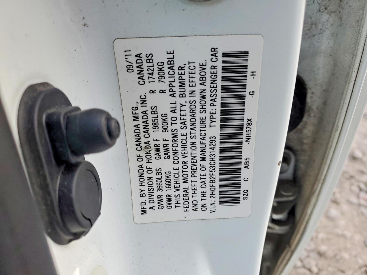 2012 HONDA CIVIC