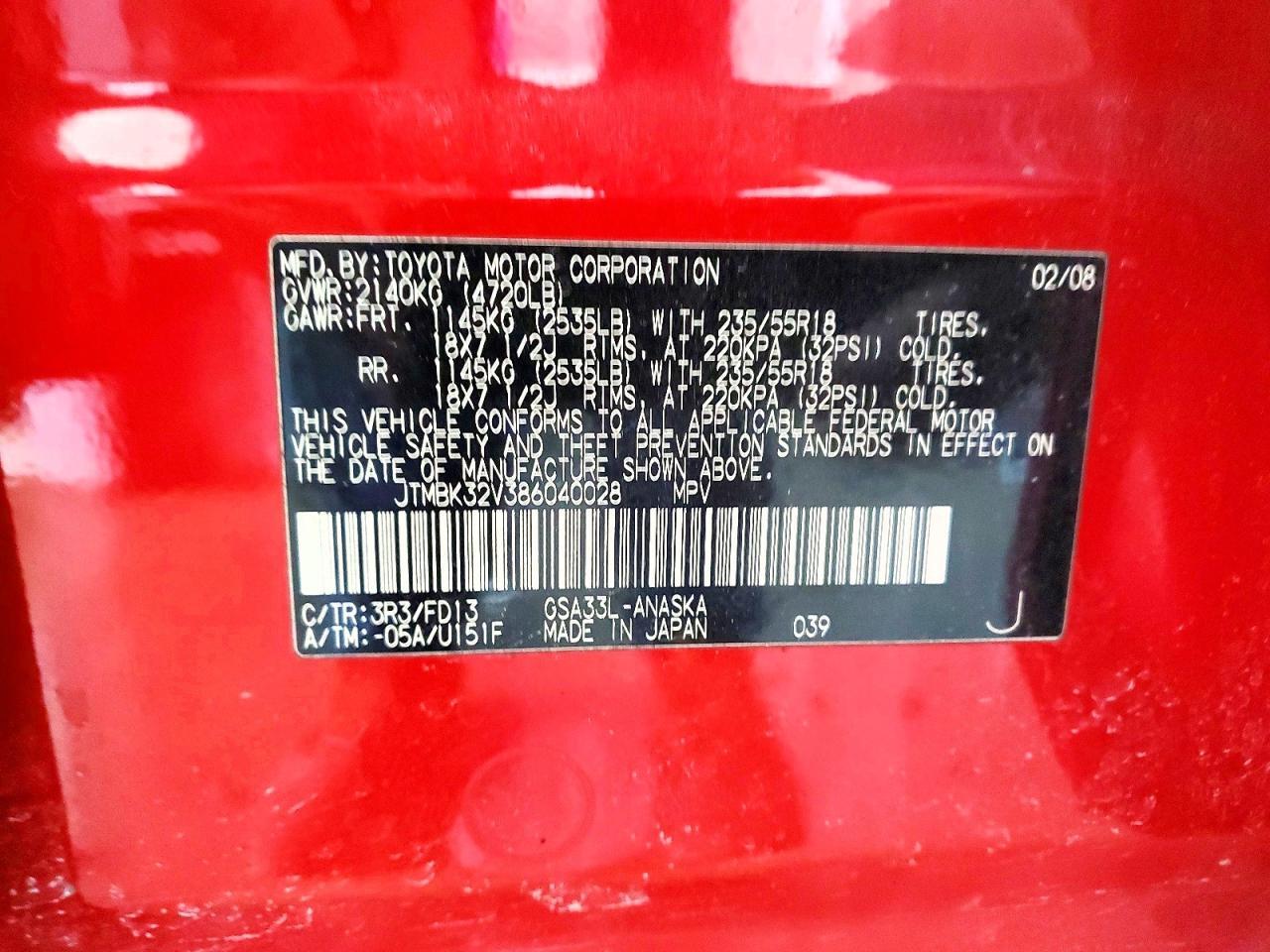 2008 TOYOTA RAV4
