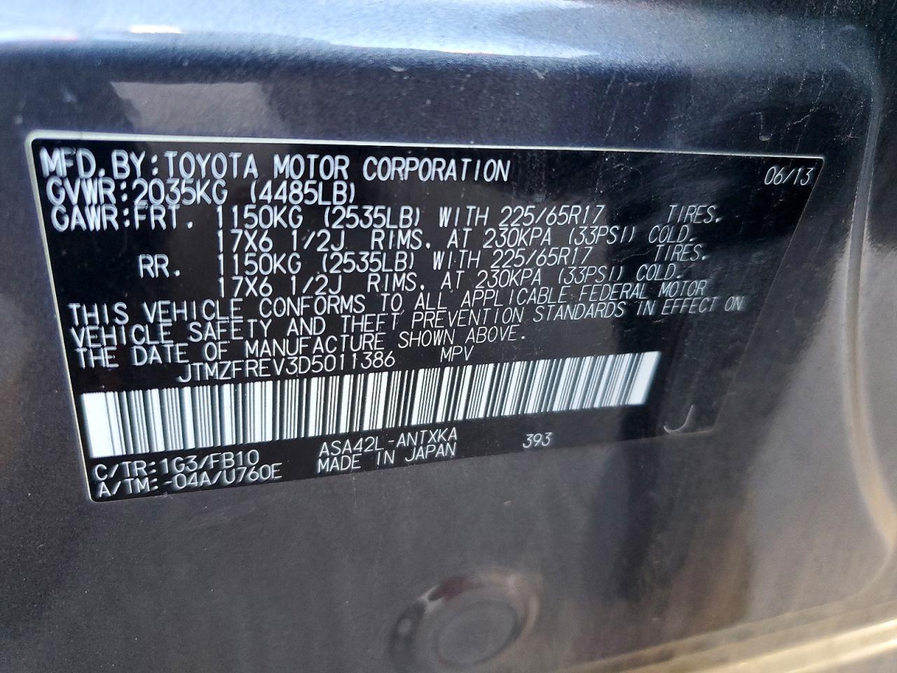 2013 TOYOTA RAV4