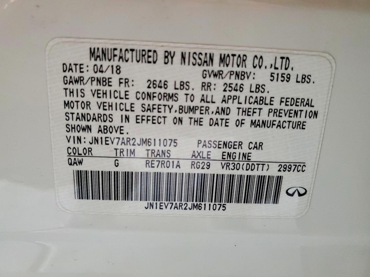 2018 INFINITI Q50