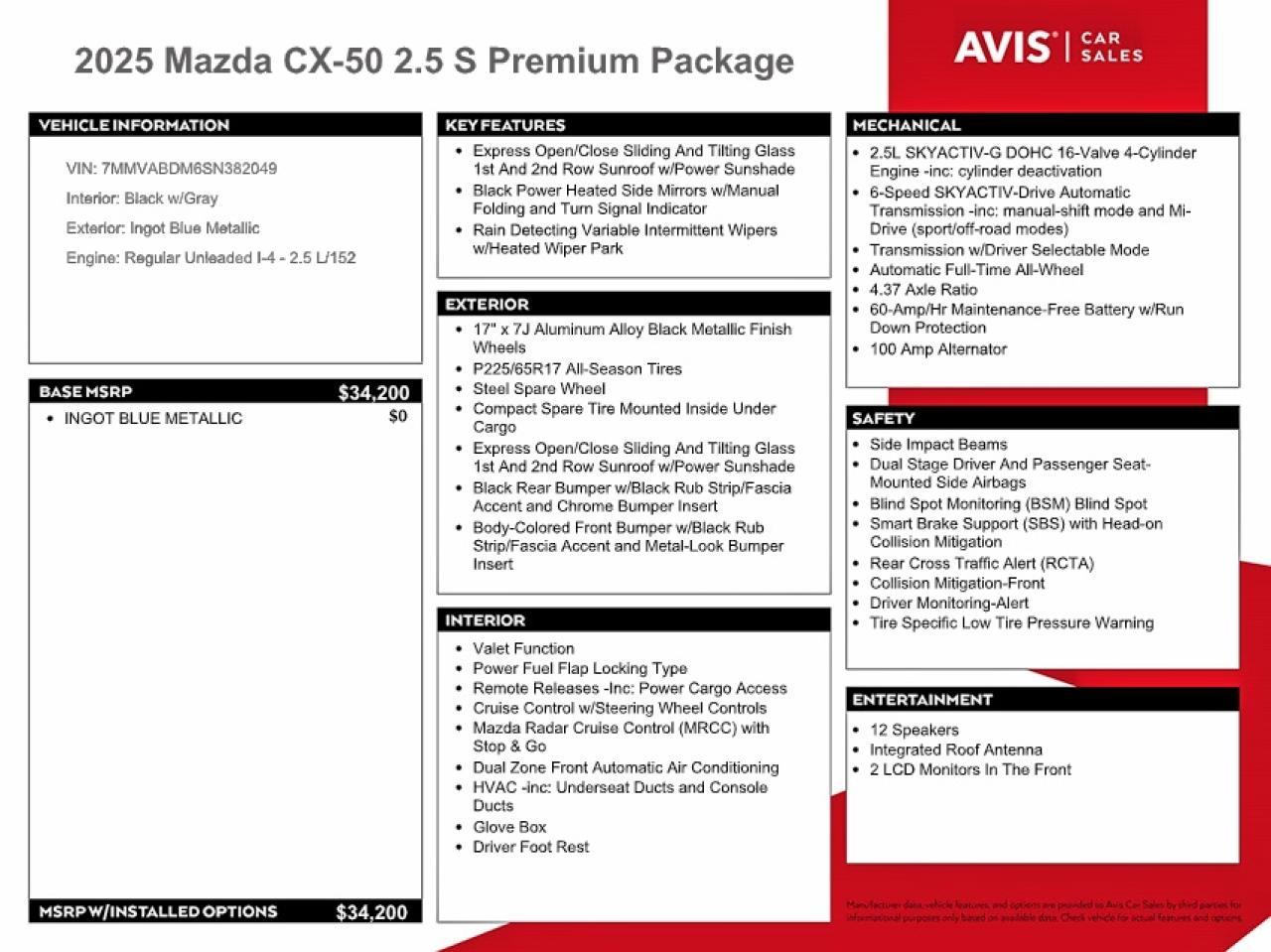 2025 MAZDA CX-50