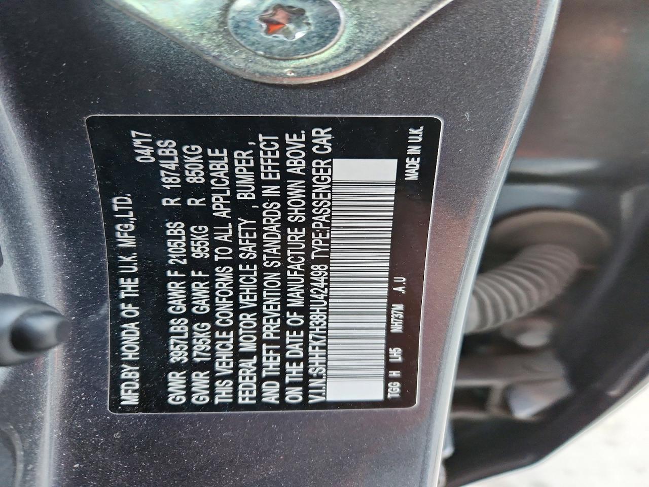 2017 HONDA CIVIC