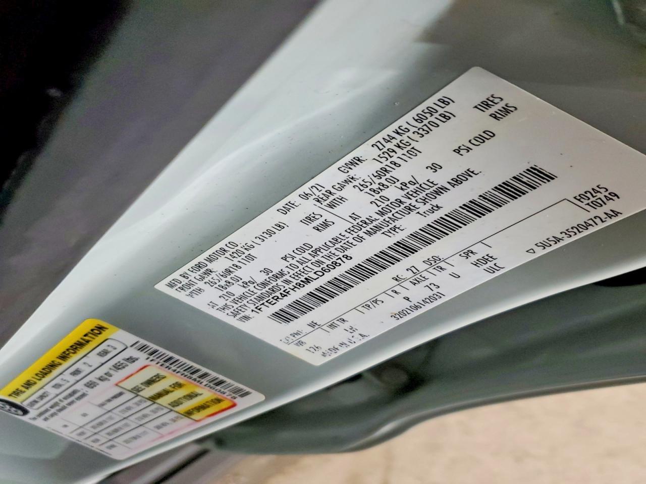2021 FORD RANGER