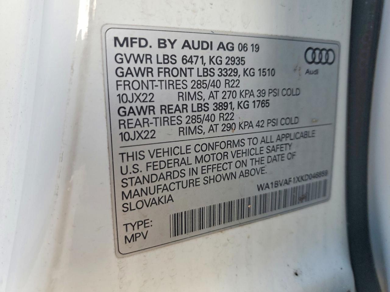 2019 AUDI Q8