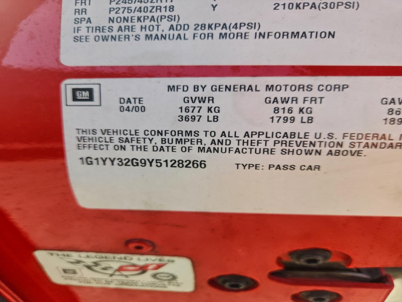2000 CHEVROLET CORVETTE