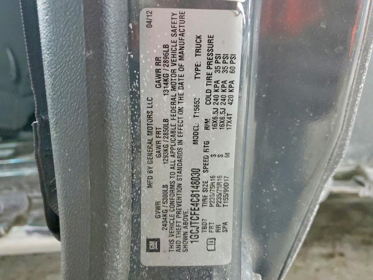 2012 CHEVROLET COLORADO