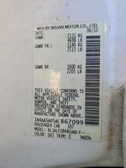 2010 NISSAN Maxima