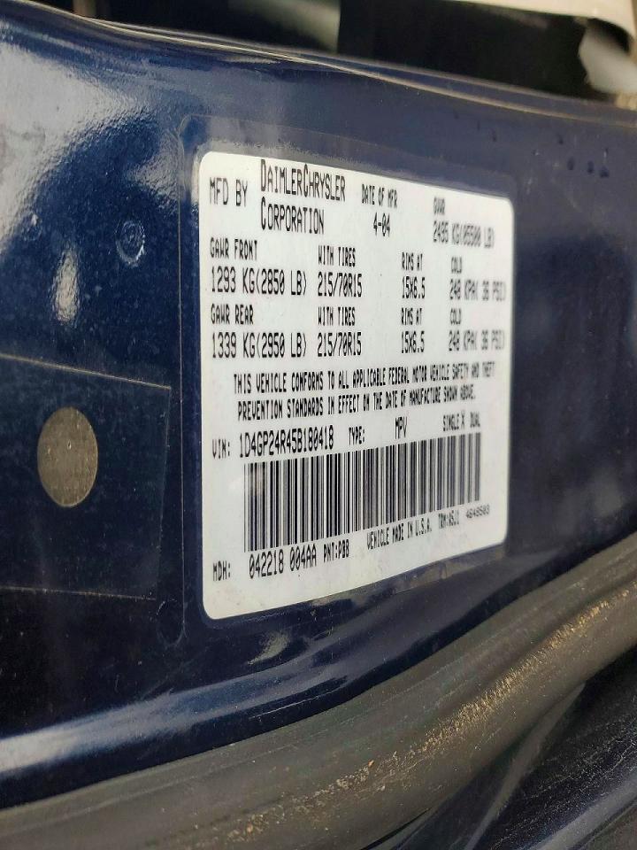 2005 DODGE GRAND CARAVAN