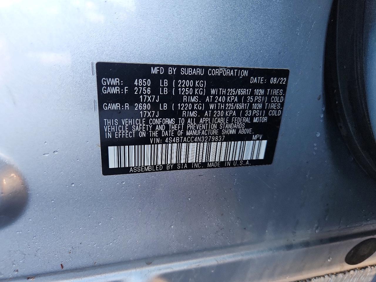 2022 SUBARU Outback