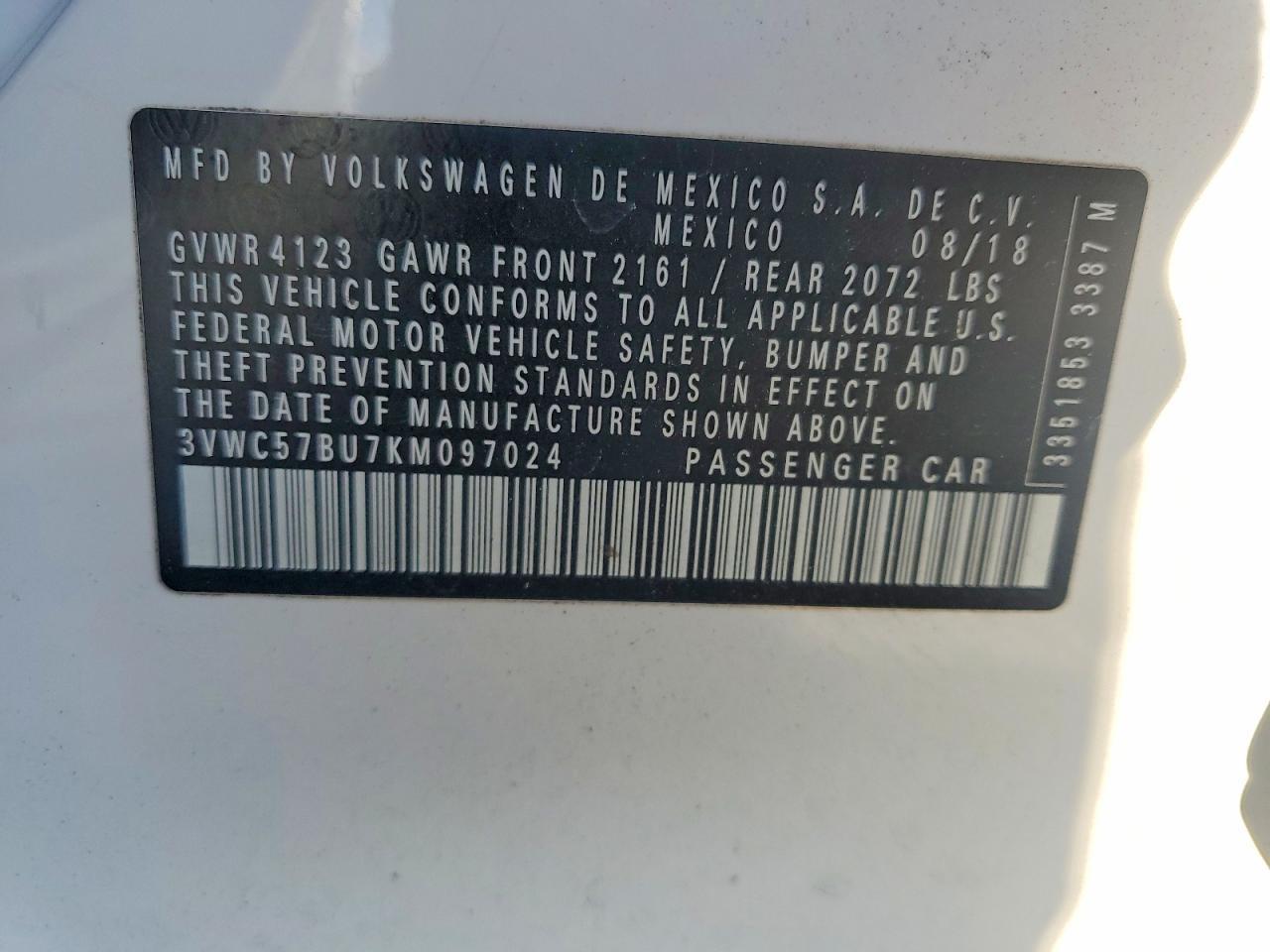 2019 VOLKSWAGEN JETTA