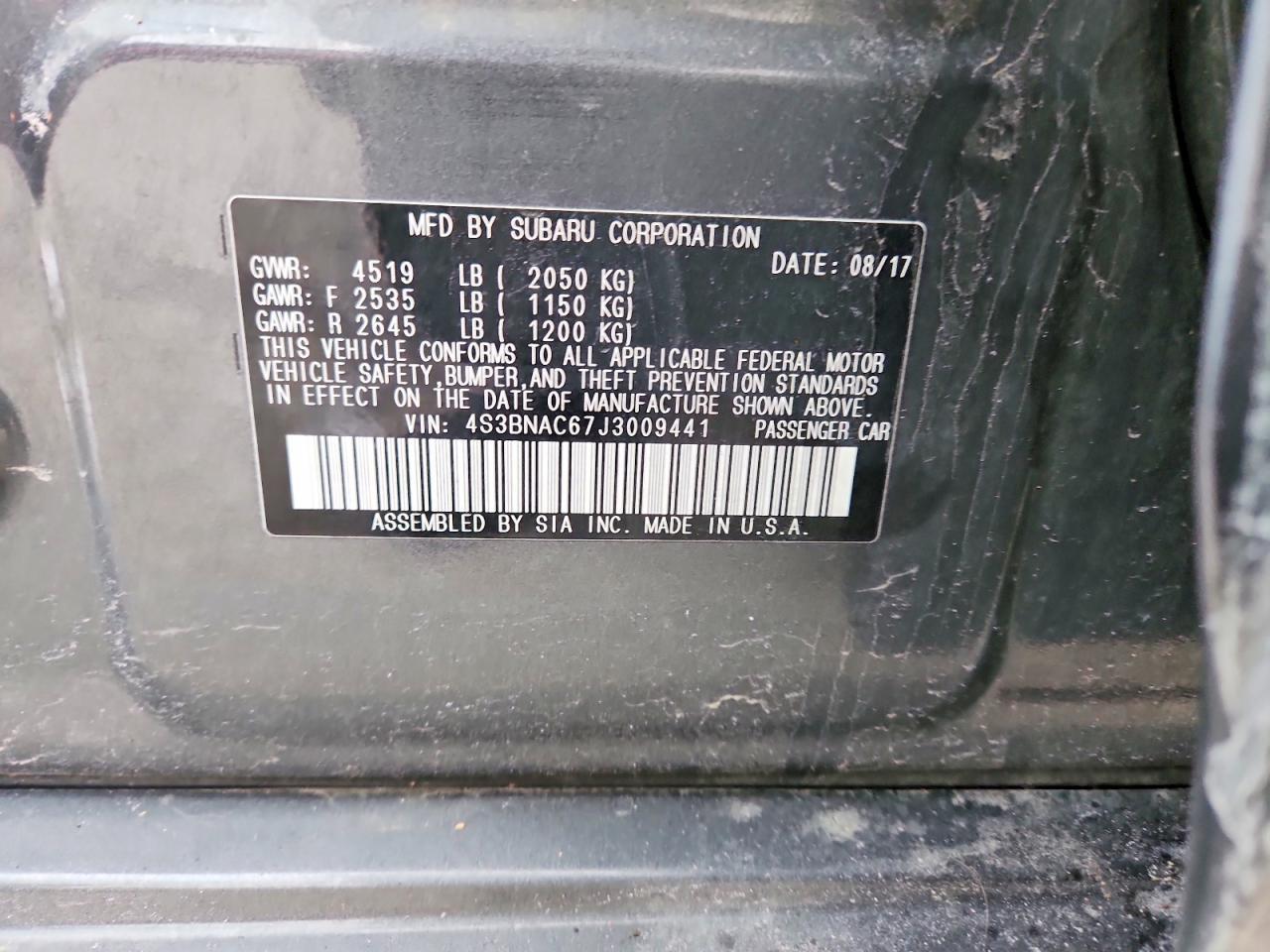 2018 SUBARU Legacy