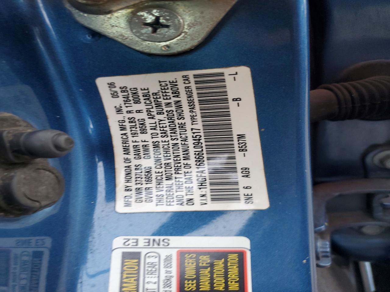 2006 HONDA CIVIC
