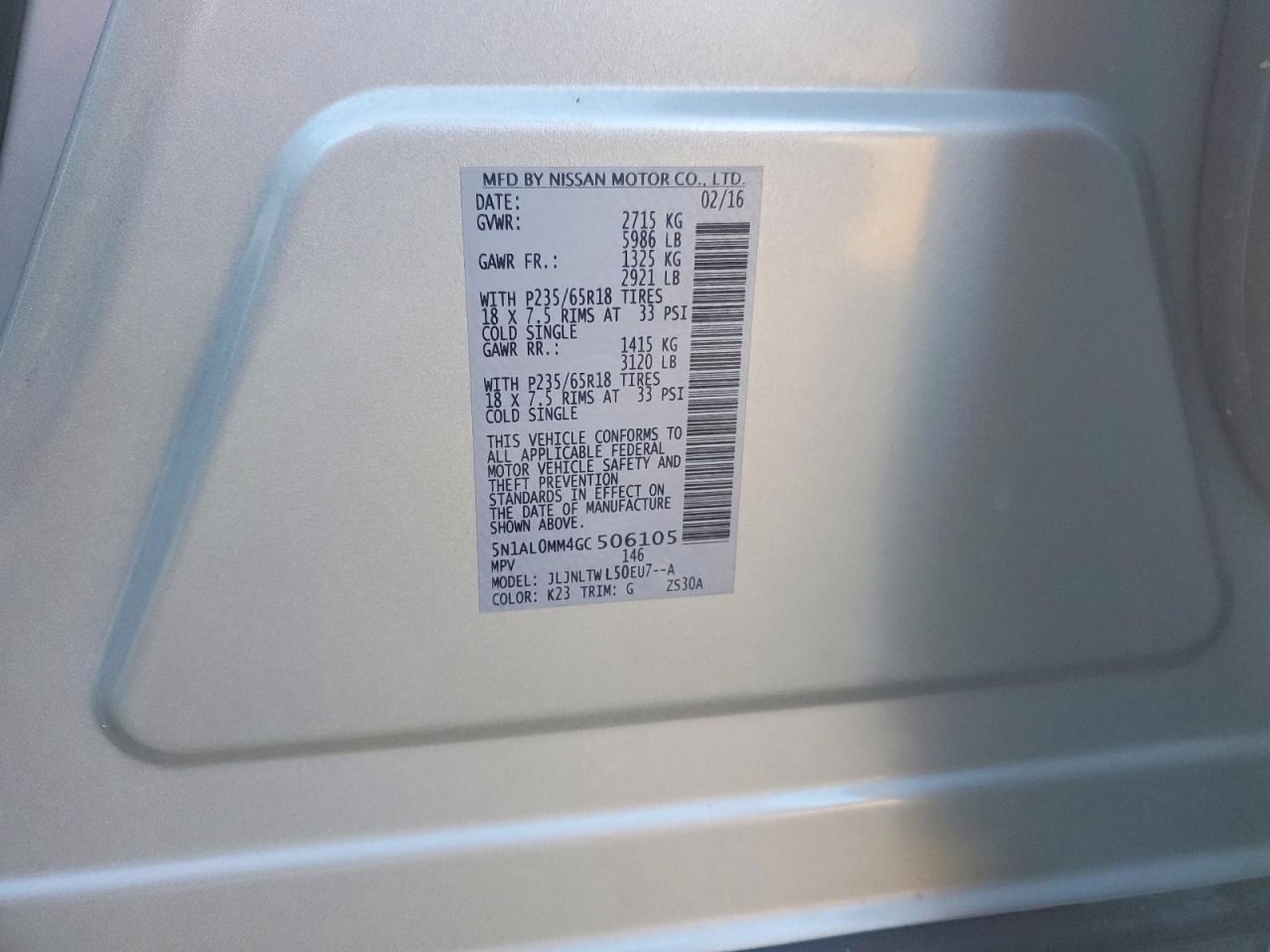 2016 INFINITI QX60