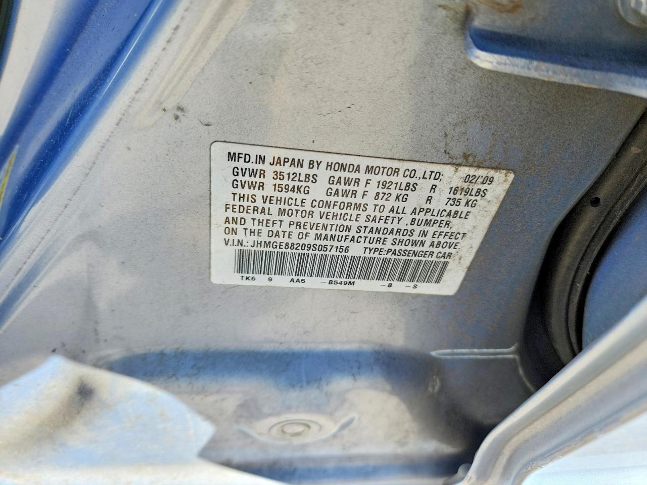 2009 HONDA FIT