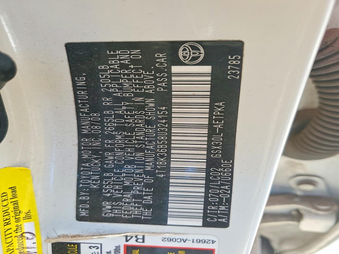2008 TOYOTA Avalon