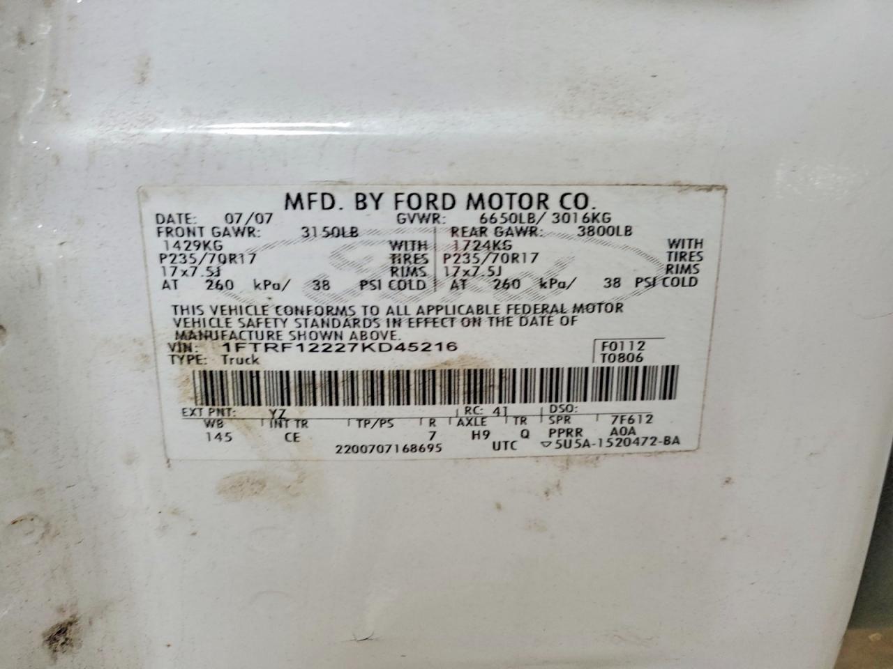 2007 FORD F-150