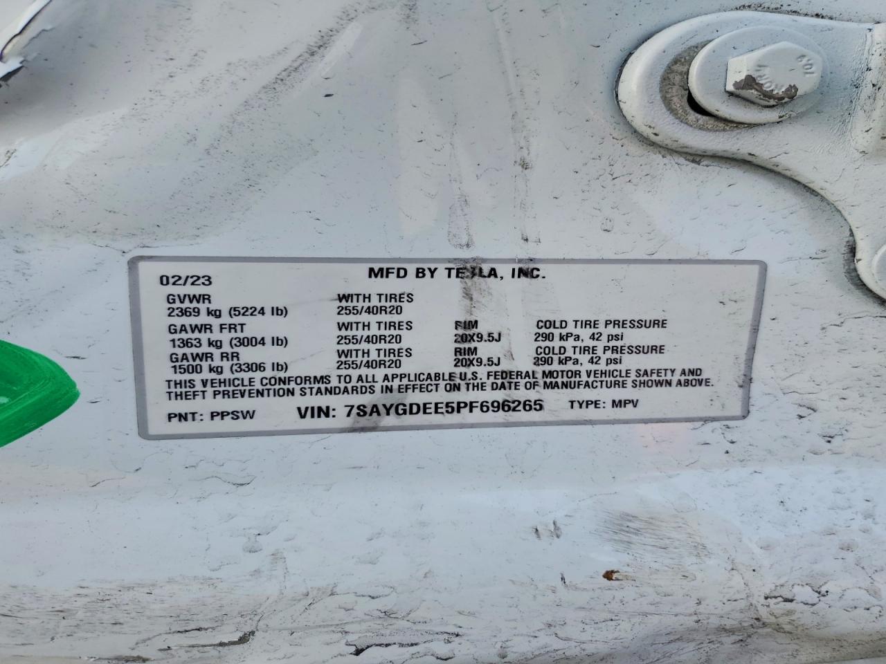2023 TESLA MODEL Y